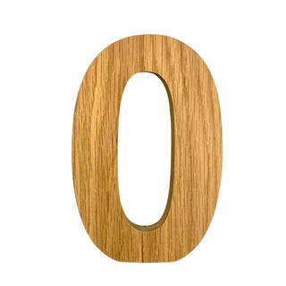 Wooden Oak Numbers