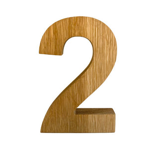 Wooden Oak Numbers