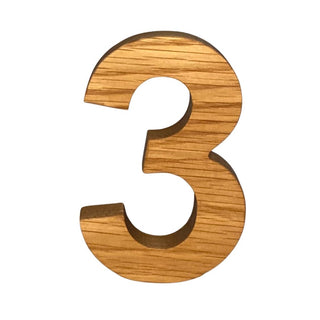 Wooden Oak Numbers