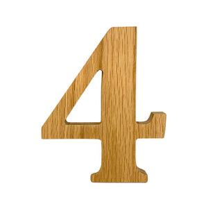 Wooden Oak Numbers