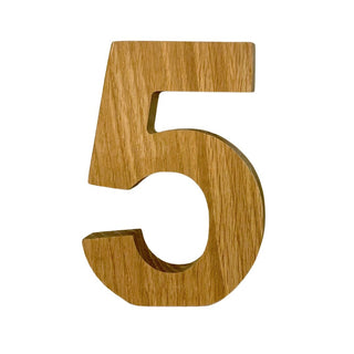 Wooden Oak Numbers