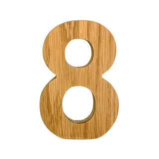 Wooden Oak Numbers