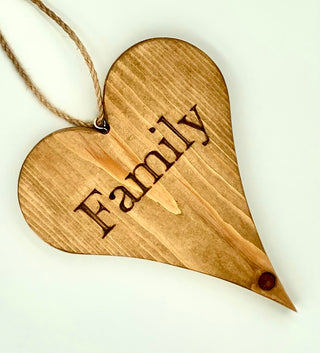 Wooden Family Heart