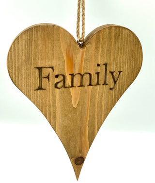 Wooden Family Heart