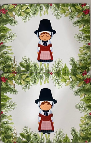 Welsh lady Christmas dinner mats