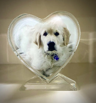 Personalised Crystal  photo heart
