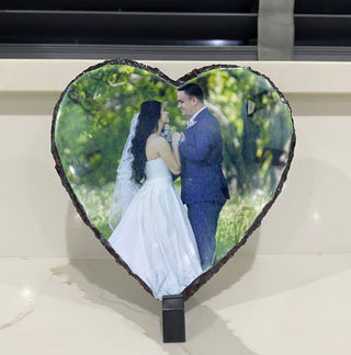 Personalised photo slate heart