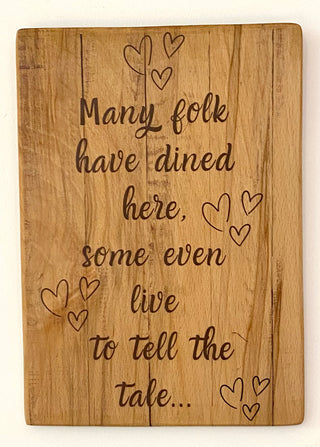 wooden kitchen sign