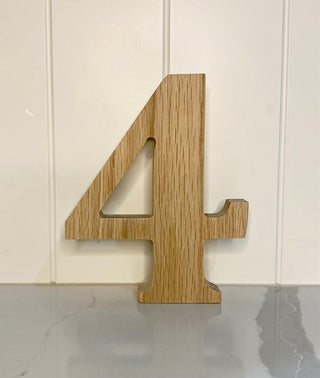 Wooden Oak Numbers