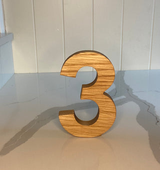 Wooden Oak Numbers