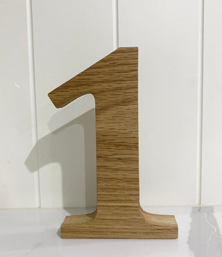 Wooden Oak Numbers